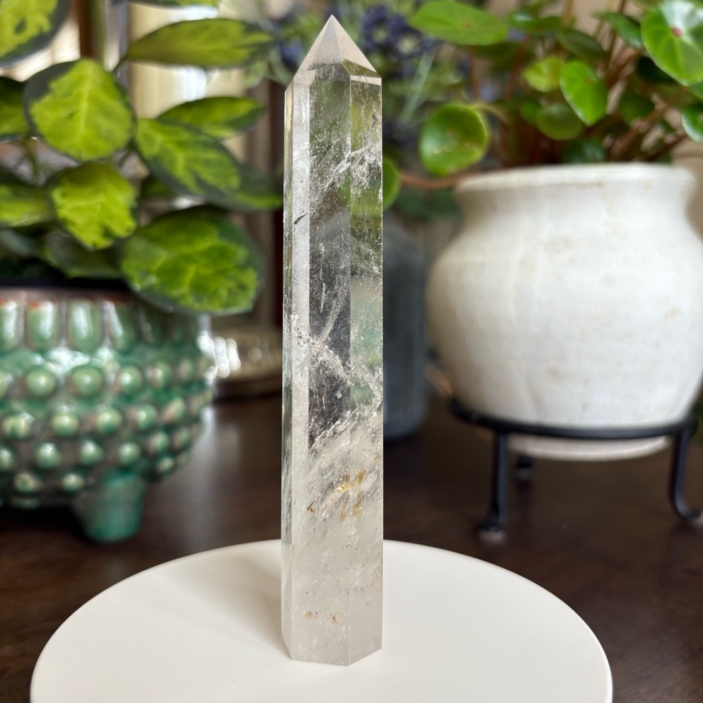 Clear Quartz Crystal Tower w/ Inclusions - Picture 3 of 11